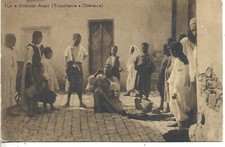 11912 BENGASI POSTA DA CAMPO FRANCHIGIA SU CARTOLINA TIPI E COSTUMI ARABI