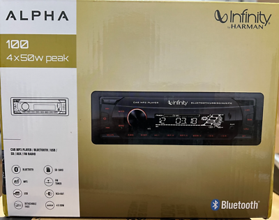 Infinity Alpha 100 1-DIN Bluetooth USB/AUX SD Radio MP3 Player Car Radio