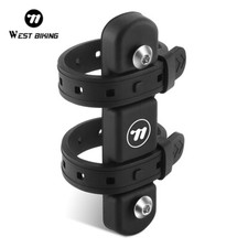 Supporto porta borraccia bici silicone bicicletta gabbia adattatore cinghia nero 1 pz