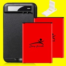 High Quality 2x 5520mAh spare Standard Battery Desktop Charger for LG V20 LS997