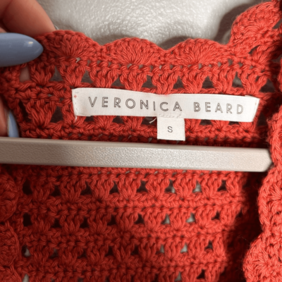 Veronica Beard Crochet Short Sleeve Dress