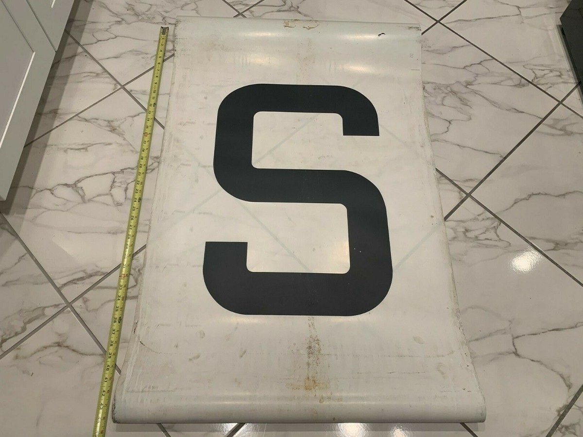 42X29 TRANSIT RARE R42 SLANT NYC SUBWAY ROLL SIGN SPECIAL SHUTTLE