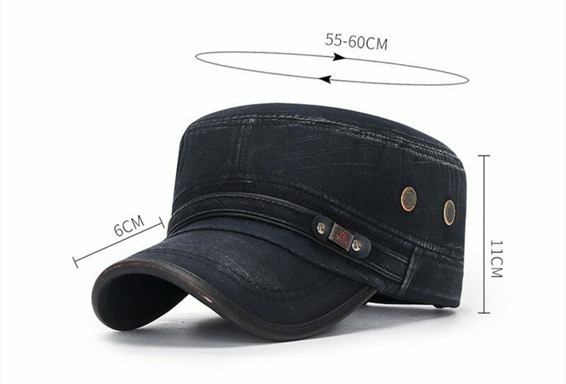 Flat Top Military Hat Cotton Army Fashion Cap Men Women Vintage Fashion Caps eBay