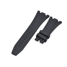 27mm Black Rubber Watch Strap For Audemars Piguet Royal Oak 39  41mm Case