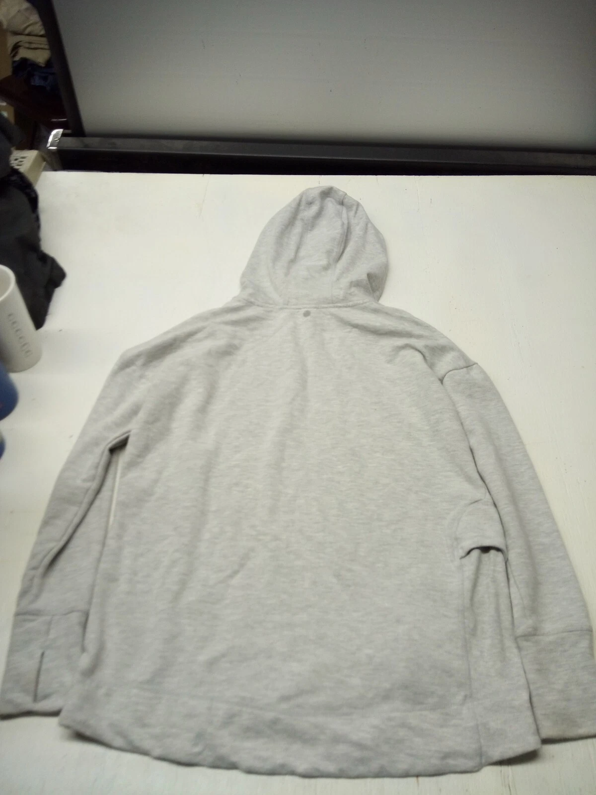 yogalicious hooded pullover thumbholes activewear logo sweater