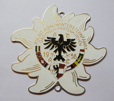 ADAC GARMICH BAVARIA WINTER RALLYE 1956 GRILL BADGE EMBLEM LOGOS METAL CAR GRILL