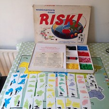 VINTAGE RISK BOARD GAME SPARES / REPLACEMENT BOARD ARMIES CARDS RULES DICE 