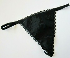 1 NWOT Frederick's of Hollywood VINTAGE Polyester Silky Thong Panties ONE SIZE