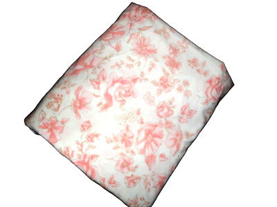 SPRINGMAID pretty CORAL PINK FLORAL (1PC) FULL FITTED SHEET 8'' pockets