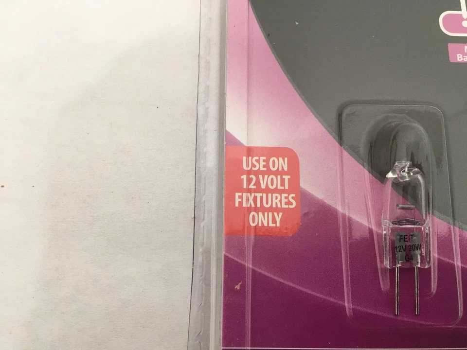 (2) NUEVA Bombilla Eléctrica Feit 20W 12V - Base G4 - 2 x 1pk - BPQ20T3 Foto 3 de 4
