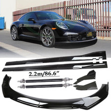 For Porsche 991 Carrera 911 Front Bumper Lip Splitter Spoiler Side Skirt Body For Porsche 991 Carrera 911 Front Bumper Lip Splitter Spoiler Side Skirt Body