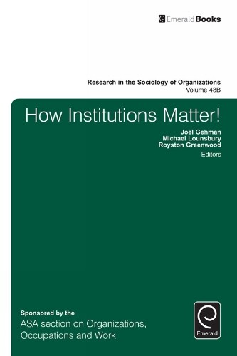Thumbnail - Joel Gehman How Institutions Matter (gebundene Ausgabe) (us Import)
