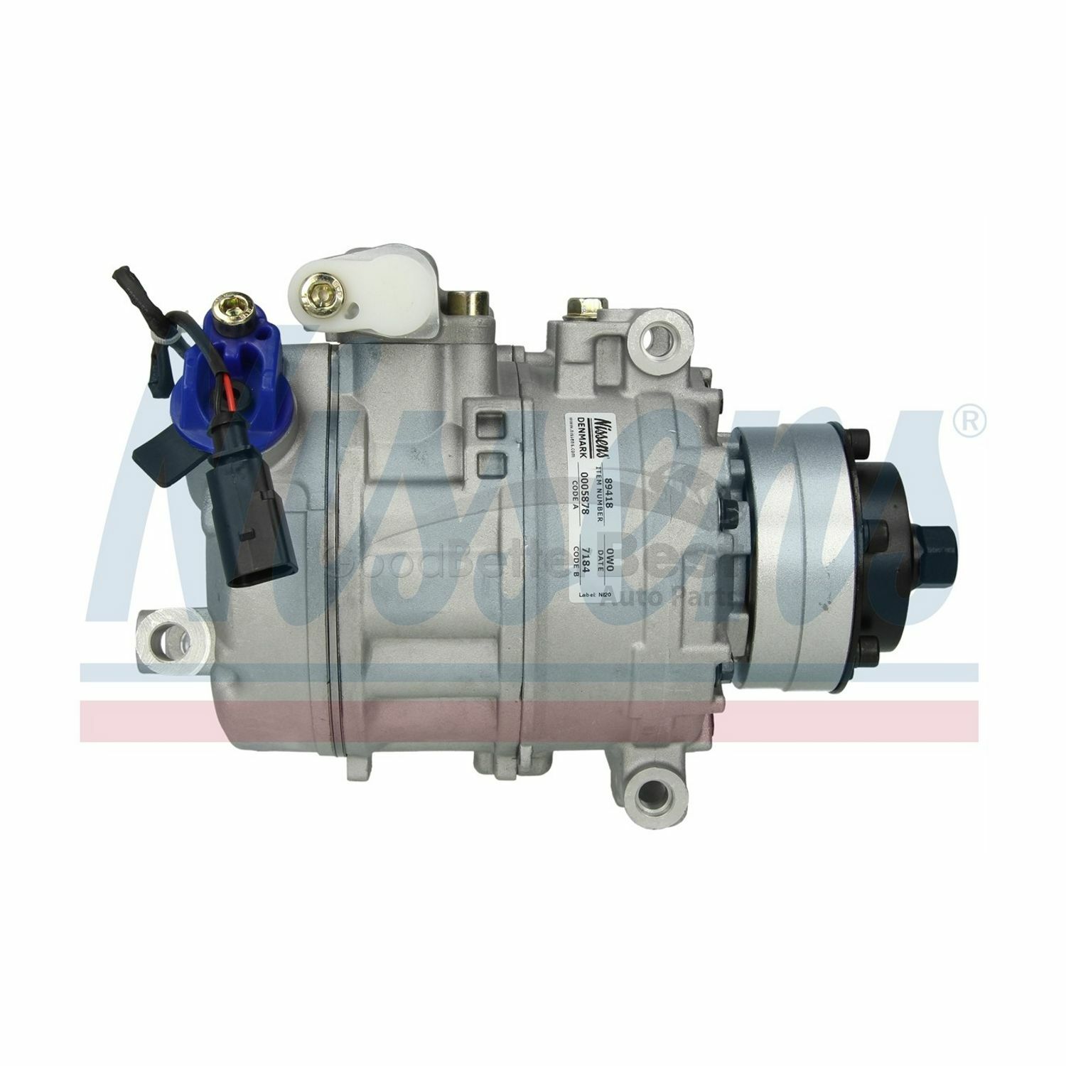 One New Nissens A/C Compressor 89418 400260805 for Audi Lamborghini