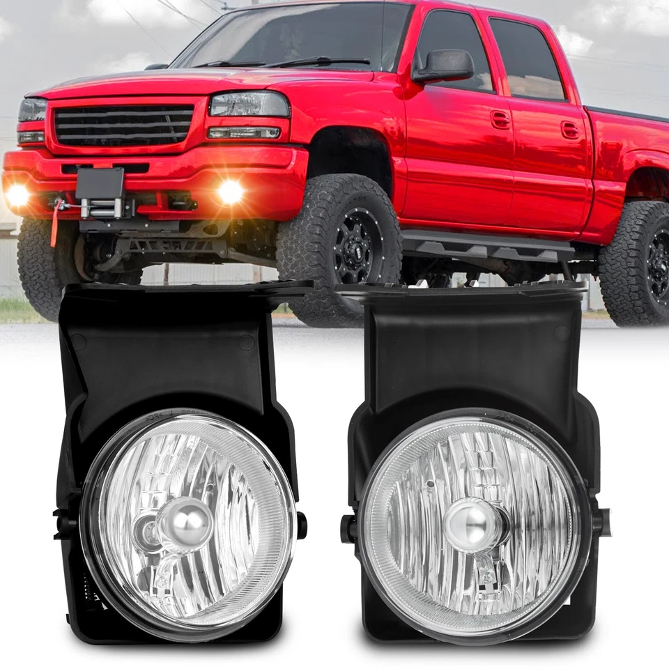 FOR 03-06 GMC SIERRA 1500/2500/3500 CLEAR LENS OE BUMPER DRIVING FOG LIGHT LAMP Foto 2 de 4