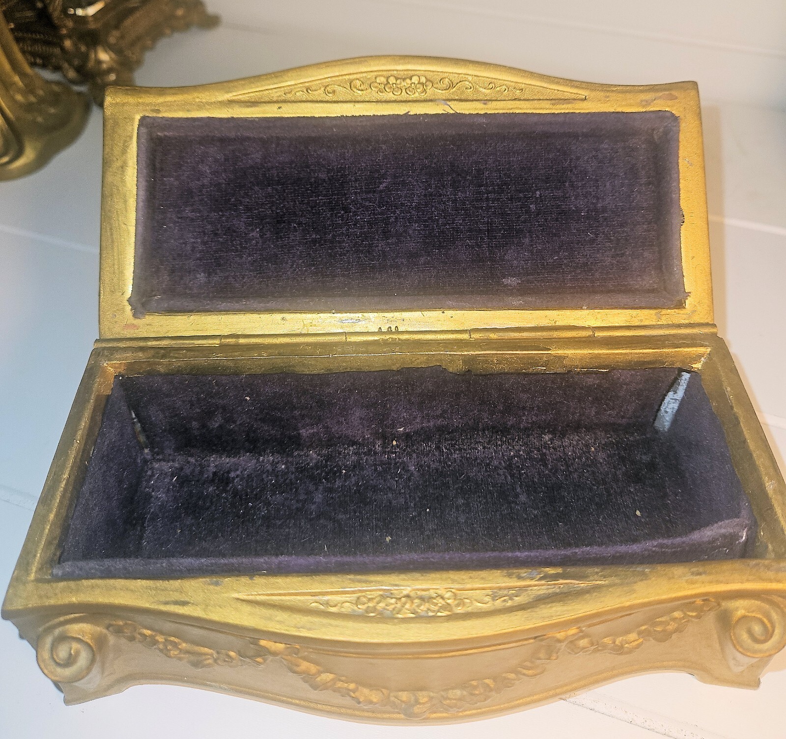 177 Antique Lux Novelty Jewelry Box with Clock eBay