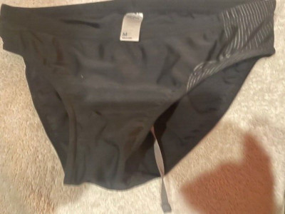 SPEEDO ANKO Australia UK 2'' sides* NEW Men's Swim Brief SzM* LYCRA Black NWT
