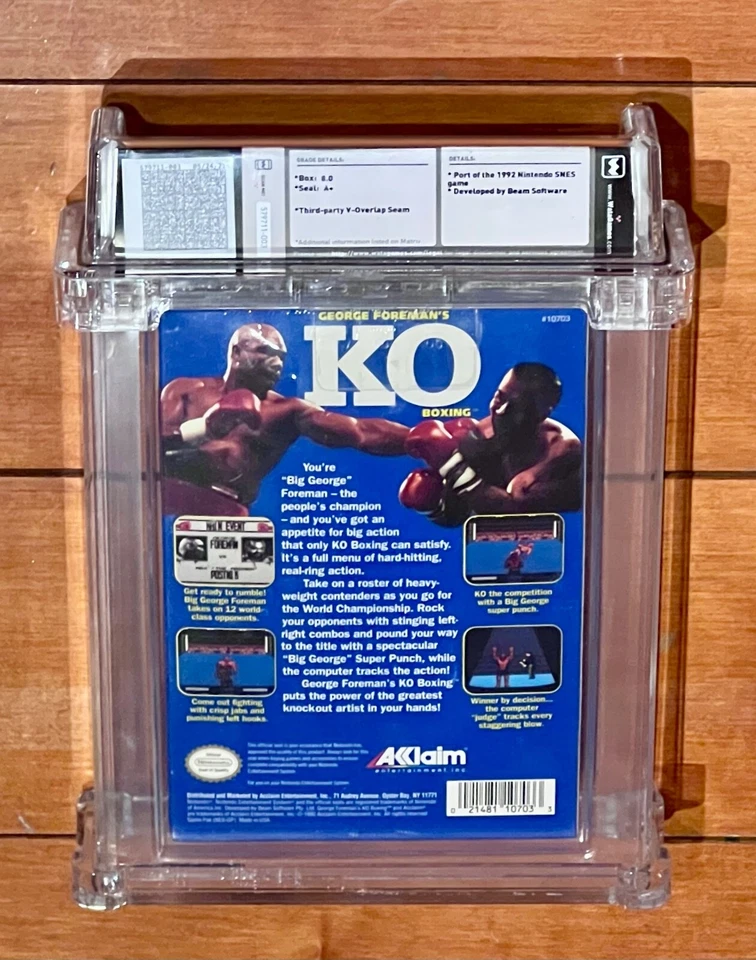 George Foreman's KO Boxing Nintendo 8.0 A+ Sealed Game 8.0 A+ WATA CGC VGA x - Image 4 of 4