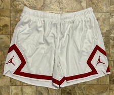 Air Jordan Heritage Shorts Womens 1X White Mesh Diamond Loose Fit DO5034-100 NWT