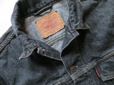Levi's 70503 Jacke Jeansjacke Gr. M, Schwarz ! Black 90's Vintage Denim ! KULT !