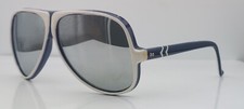 Vintage 568 Mirror Lens Blue White Pilot Sunglasses Frames Japan