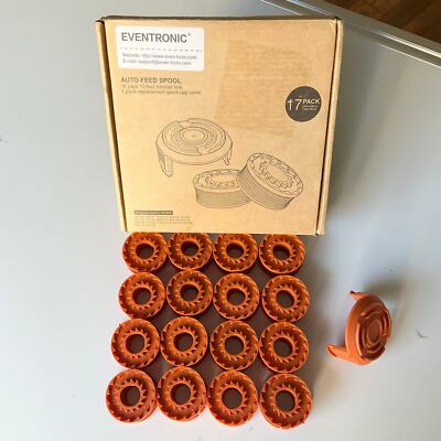 Eventronic Trimmer Spool Line 16 pack 10ft, 1 pack replacement spool cap cover