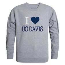 University of California Davis Aggies UCDAVIS I Love Crewneck Sweatshirt Sweater