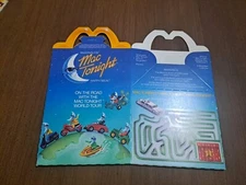 1988 McDonald's Mac Tonight Happy Meal Box - New, Unpunched Moon Man