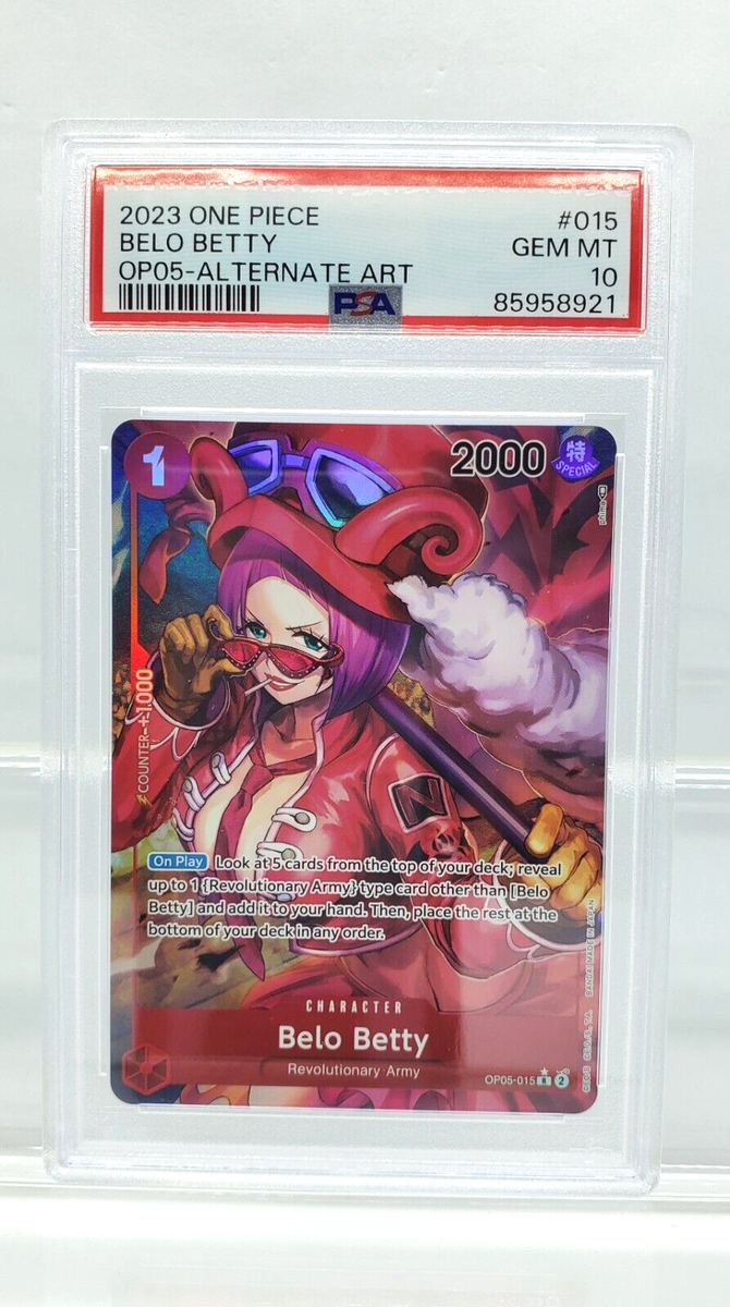 PSA 10 GEM MINT - ONE PIECE - Belo Betty - Alt Art - Rare - OP05
