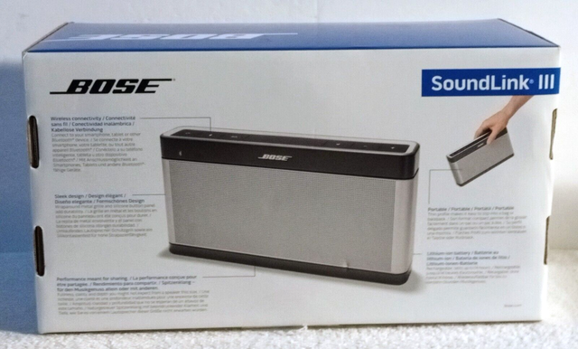 Bose Soundlink III Bluetooth Speaker - Silver for sale online | eBay