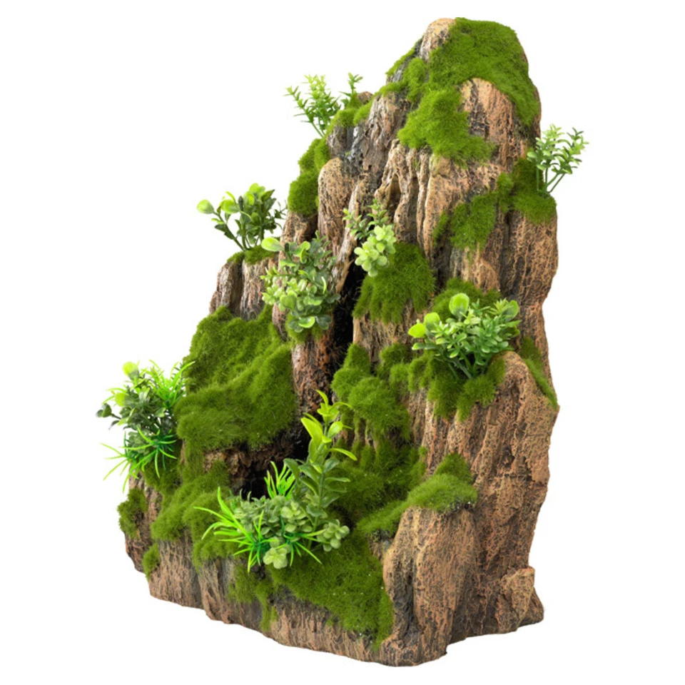 Aqua Della Aquarium Dekoration Wasserfall Moosfelsen 27x17,5x29 cm - Bild 2 von 3