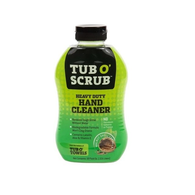 Tub O' Scrub TS18 12/PK Crushed Walnut Shell Hand Cleaner 18oz Sqz Bttl