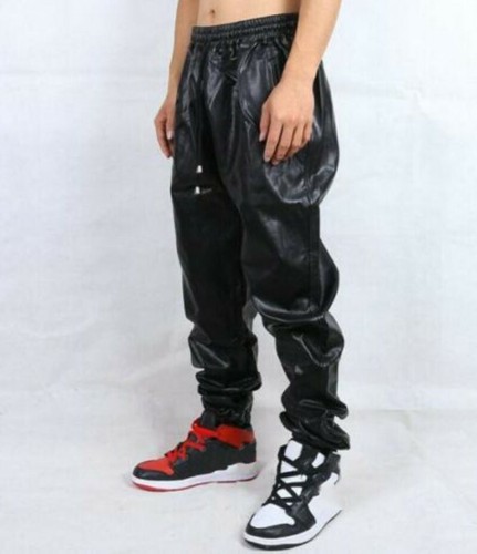 Mens PU Leather Pants New Tide Fashion 