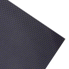 1 Pcs 3K Carbon Fiber Sheet 300x200x1mm Board with Blue Metallic Threads