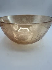 Jeanette Glass Vintage Floragold Louisa Iridescent 9” Bowl