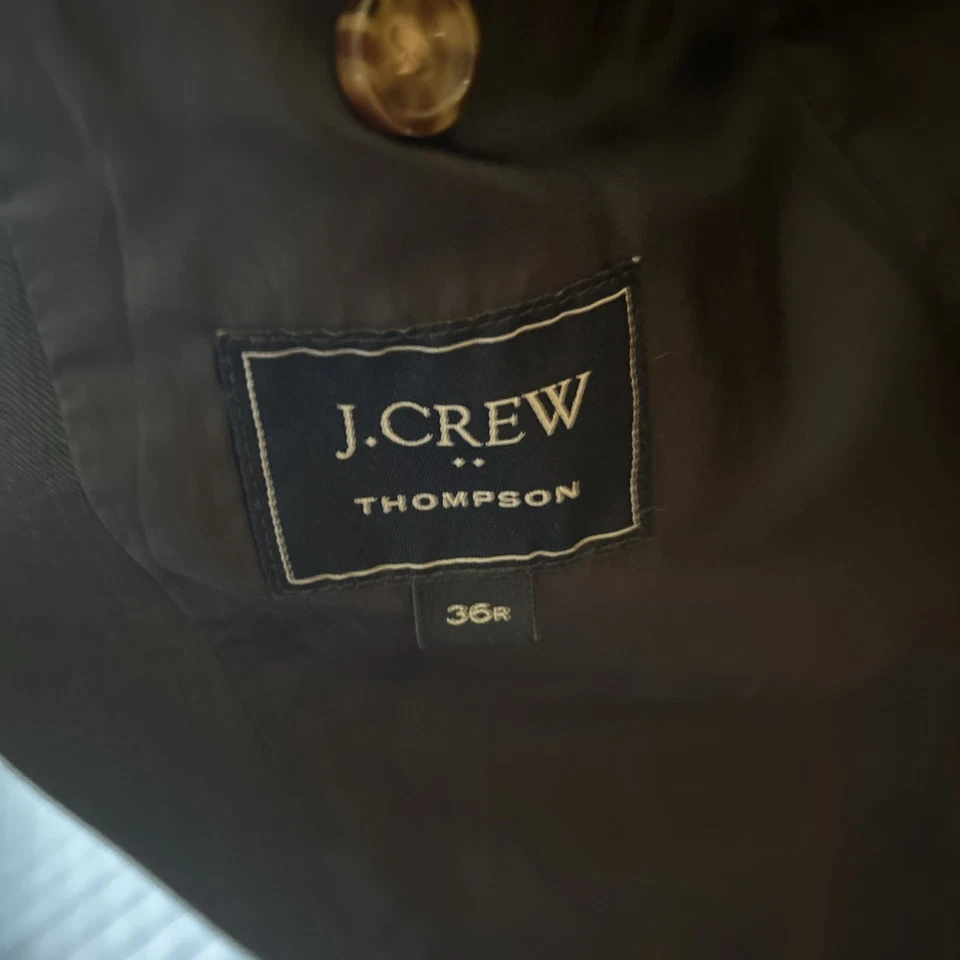 Traje J Crew Thompson para hombre azul marino Blazer 36R, pantalones azul marino 30x32 Foto 3 de 4