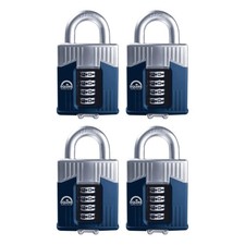 4pc Squire Warrior High-Security Open Shackle Combination Padlock 55mm - Pack of