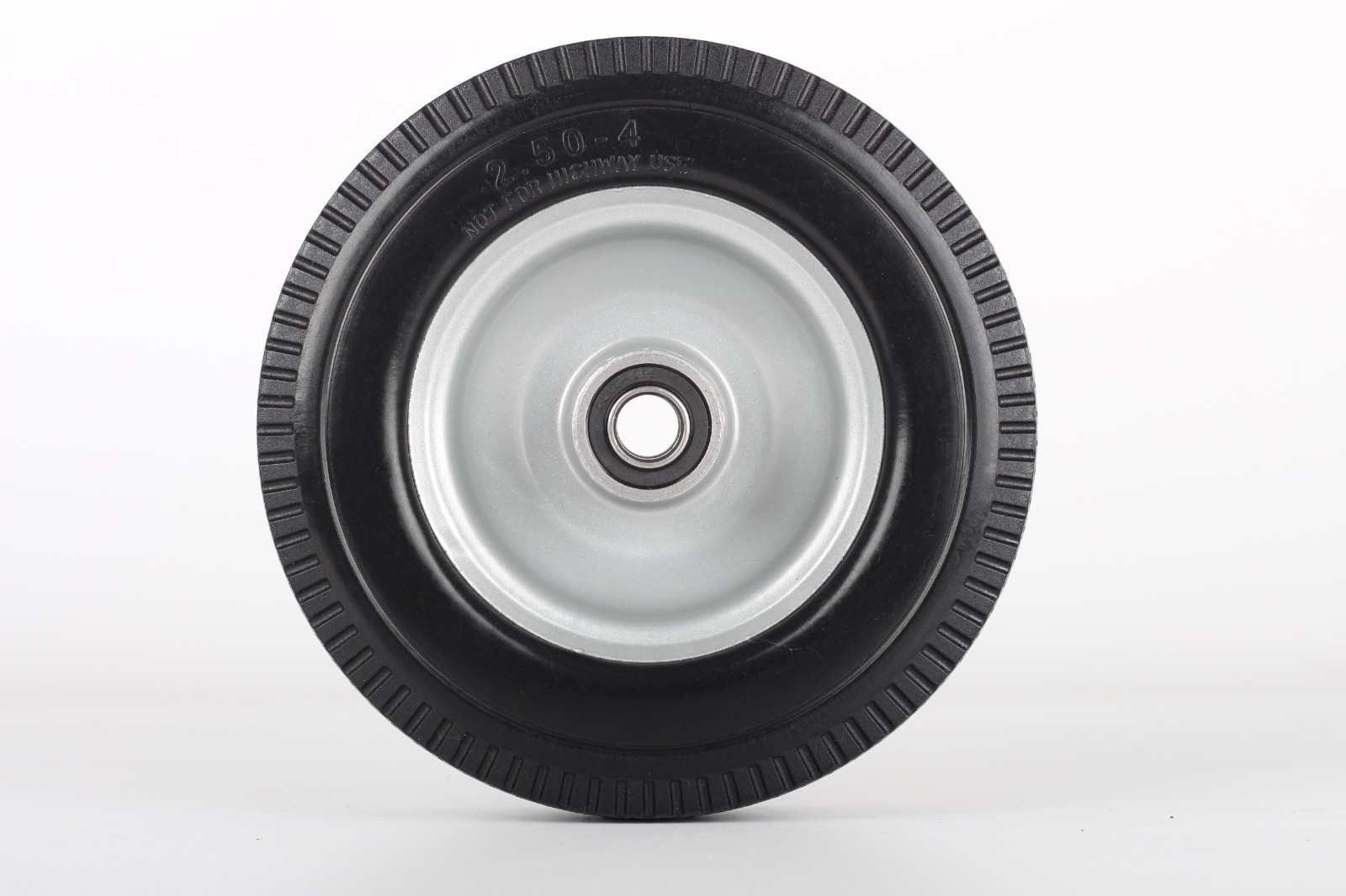 2-Pack 8 x 2.50-4 Solid Flat free Tire & Wheel for Hand Truck Trolley Cart