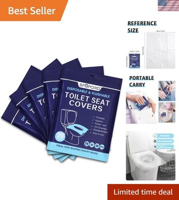 XL 100PCS Portable Flushable Toilet Seat Covers - Ideal for Travel & Camping