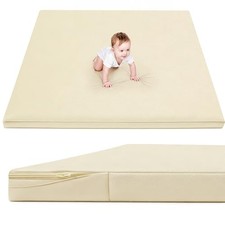 Waterproof Baby Play Mat for Floor 1.3"Thick Memory Foam 79 79 79 79 Beige