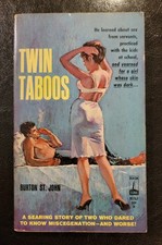 Twin Taboos Burton St. John Beacon B576F PBO 1963 Interracial Lesbian GGA NICE