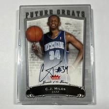 Fleer Greats of the Game Future Greats C.J. Miles #110 Utah Jazz Auto SN 69/99!!