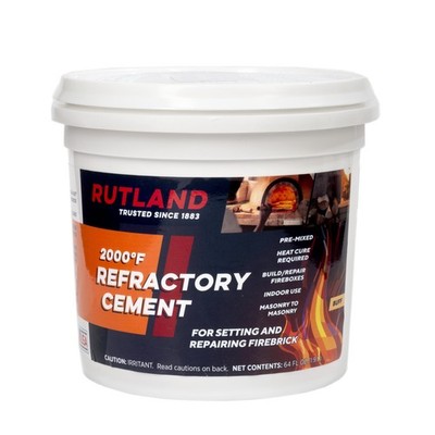 Refractory Cement 64 Oz Buff for Fireplace Wood Stove Fire Brick