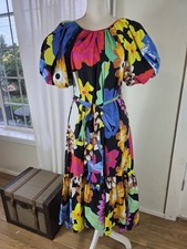 Christopher John Rogers + Target Bright Multi Floral High Low Dress Large