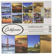 Reminisce REMBC California Scrapbook Collection Kit - Multi Color Palette - 12