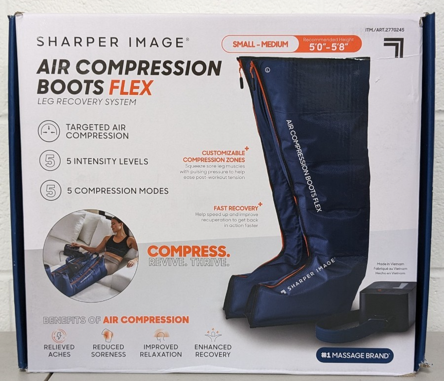 Sharper Image Air Compression Boots Flex Leg Recovery System 