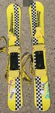 Crazyblades Snow Blades Yellow Short Skis Mini Trick Freestyle Skis 85 cm