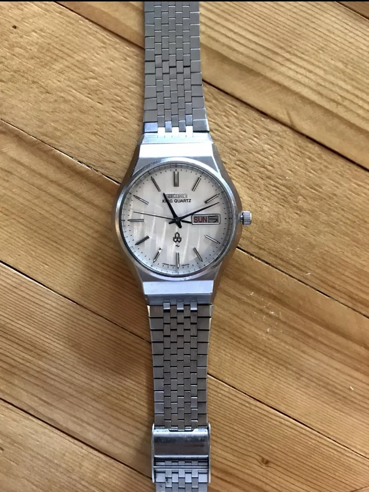 Винтажные мужские кварцевые часы 70-х Seiko King - Изображение 4 из 4