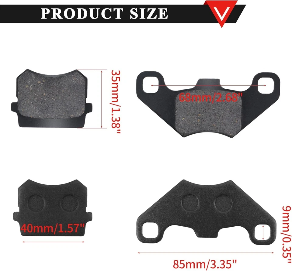 Rear Hydraulic Brake Assembly Caliper Master Cylinder Kit with Extra Brake Pad f - Image 3 of 4