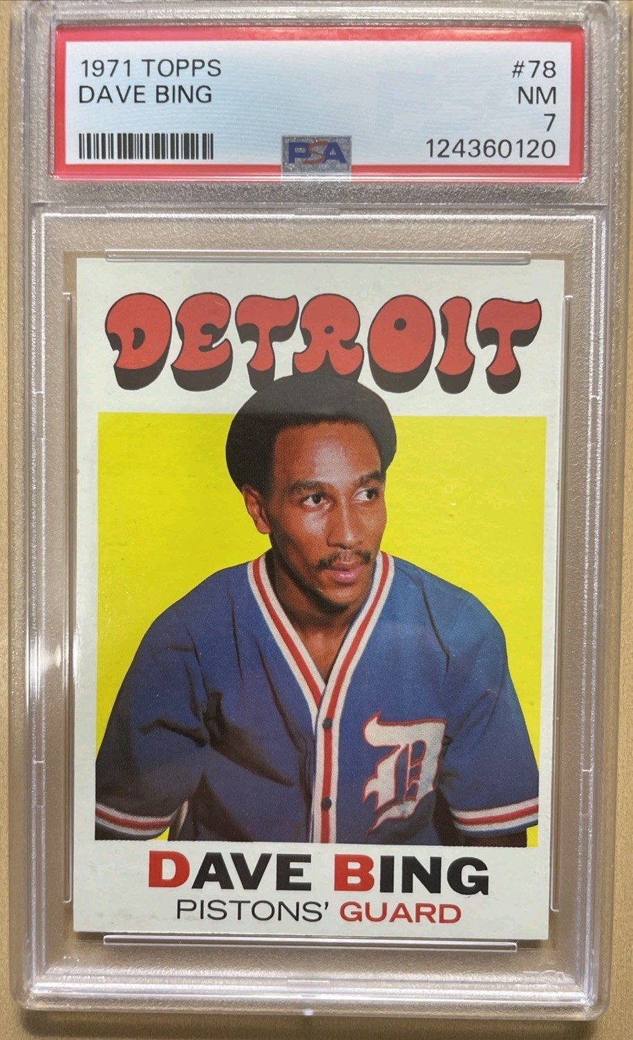 1971 Topps #78 Dave Bing PSA 7 HOF