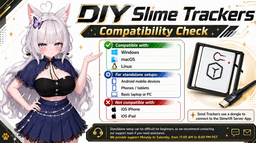 SlimeVR Compatible Full-Body Trackers 6-Pack | VRChat SteamVR FBT Kit Budget Fri